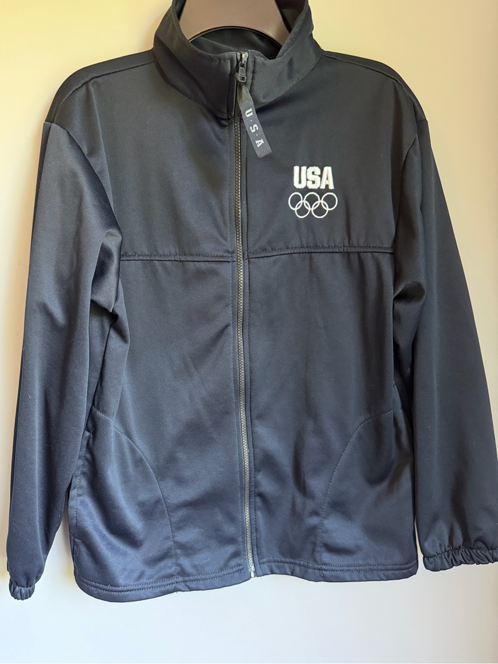 USA Olympic Navy funnel neck Full-Zip Men's Jacket